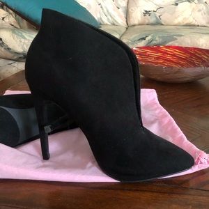 Black heeled booties